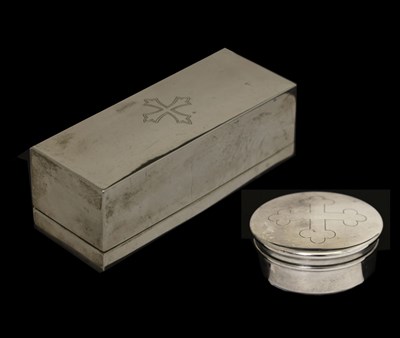 Lot Two silver ecclesiastical boxes
