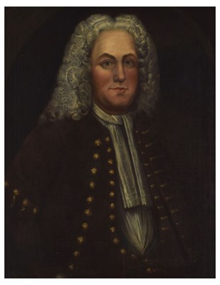 Lot Early 18th Century English School - Oil on canvas - Half-length portrait of Dr. Bonython