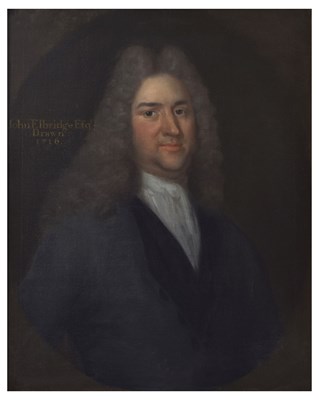 Lot 18th century English School - oil on canvas - Half-length portrait of John Elbridge