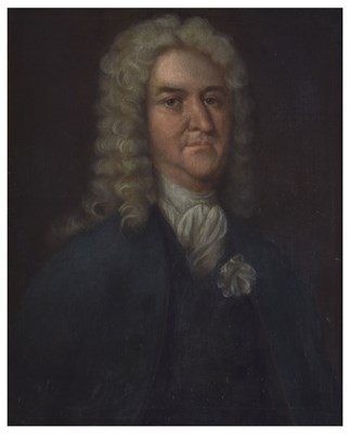 Lot 18th century English School - Oil on canvas - Half-length portrait of John Elbridge