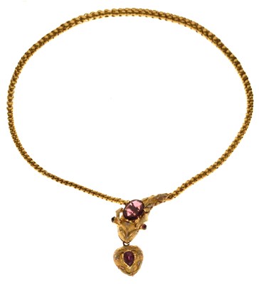 Lot 30 - 19th century Indian serpent necklace