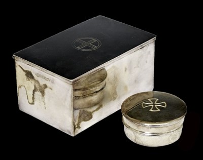 Lot Two silver ecclesiastical boxes