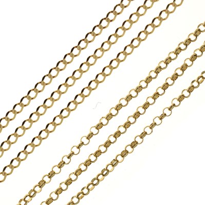 Lot 71 - Two 9ct gold chain necklaces (2)