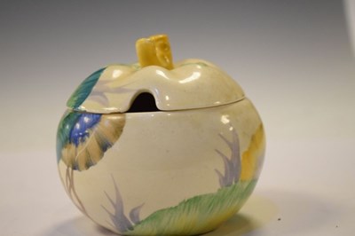 Lot 363 - Clarice Cliff Rhodanthe preserve pot and cover