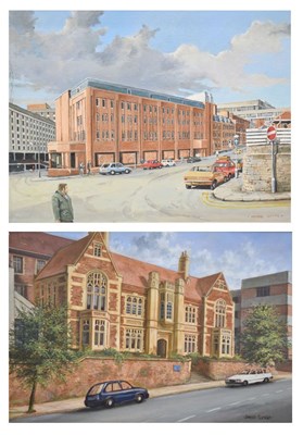 Lot 550 - John Cutter and James Scrase (Modern)- Two oils on canvas - Bristol hospital scenes