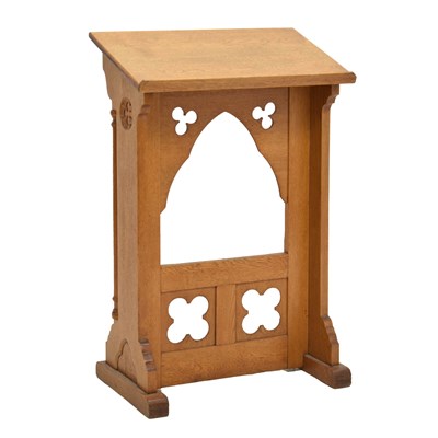 Lot 632 - 20th century Gothic-style carved oak prie dieu