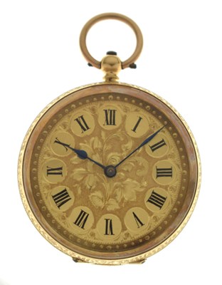 Lot 124 - Early 20th century 18K pocket watch, Dimier Freres & Cie