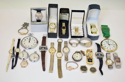 Lot 130 - Late Victorian silver cased open-face pocket watch, etc