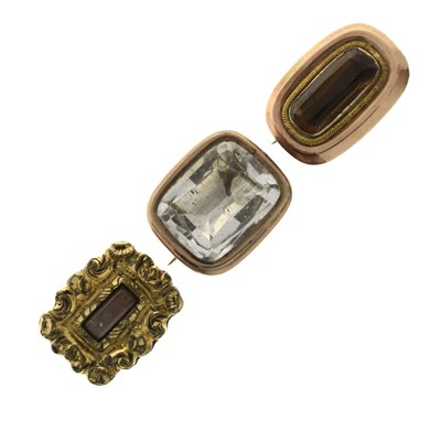 Lot 53 - Three Georgian and later brooches