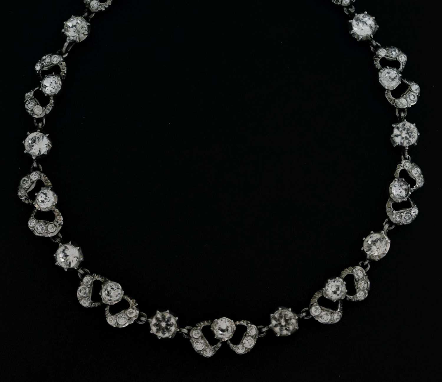Lot 110 - Harold Arthur Lazarus - Mid 20th century paste and silver collar necklace