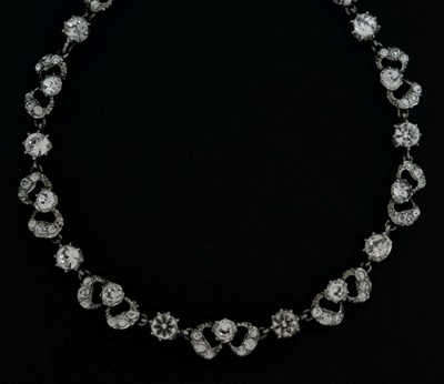 Lot 110 - Harold Arthur Lazarus - Mid 20th century paste and silver collar necklace