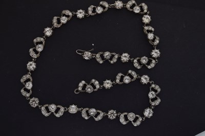 Lot 110 - Harold Arthur Lazarus - Mid 20th century paste and silver collar necklace