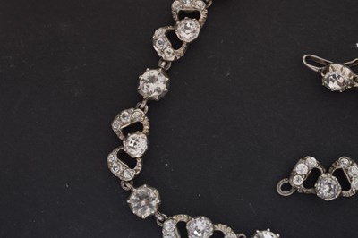 Lot 110 - Harold Arthur Lazarus - Mid 20th century paste and silver collar necklace