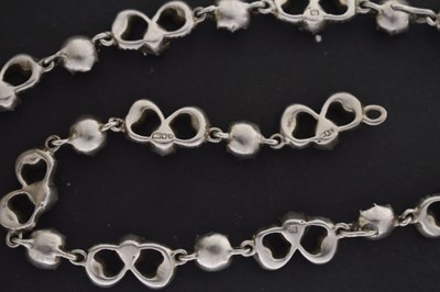 Lot 110 - Harold Arthur Lazarus - Mid 20th century paste and silver collar necklace