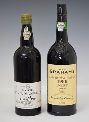 Lot 391 - Taylor's Quinta de Vargellas, 1974, and Graham's LBV, 1988, port