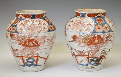 Lot 362 - Pair of 19th century Japanese vases