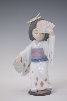 Lot 334 - Lladro - Three porcelain figures