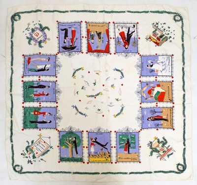 Lot 213 - French vintage silk scarf