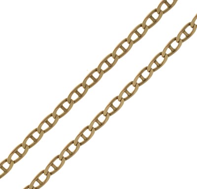 Lot 70 - 9ct gold mariner link chain