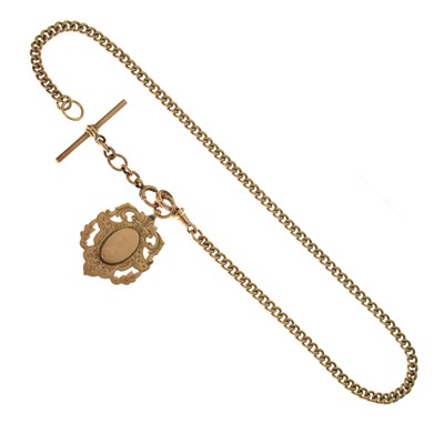 Lot 64 - Victorian 9ct rose gold fob/medallion and a 9ct rose gold Albert watch chain