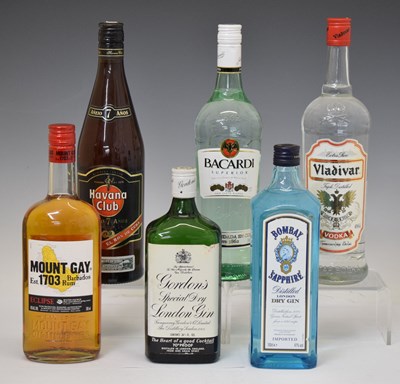 Lot 416 - Gin, rum, and vodka