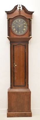 Lot 491 - Early to mid 19th century oak-cased 8-day longcase clock
