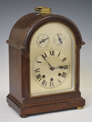 Lot 510 - Early 20th century German three-train chiming mantel or bracket clock