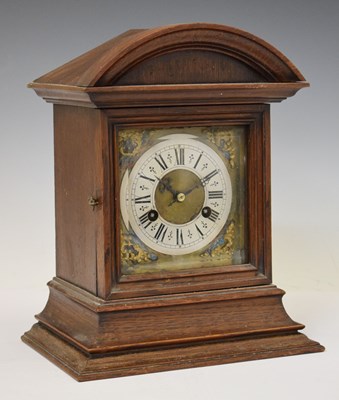 Lot 509 - Junghans - Early 20th century German oak-cased mantel clock