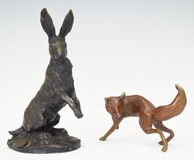 Lot 216 - Michael Storey (b.1948) - Bronze 'Hunting Fox'