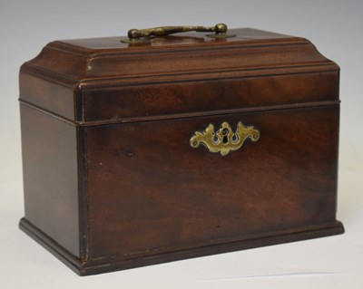 Lot 220 - George III mahogany tea caddy