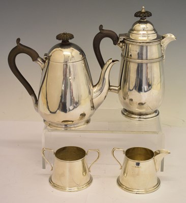 Lot 166 - Matched four piece silver teaset