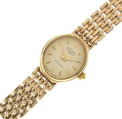 Lot 118 - Rotary – Lady’s 9ct gold bracelet watch