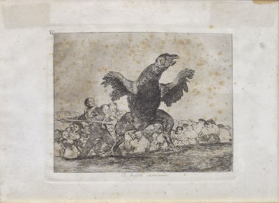 Lot After Goya (Francisco de Goya y Lucientes, Spanish, 1746-1828) - 'El buitre carnivoro'