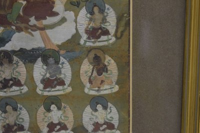 Lot Small Tibetan thangka of Green Tara