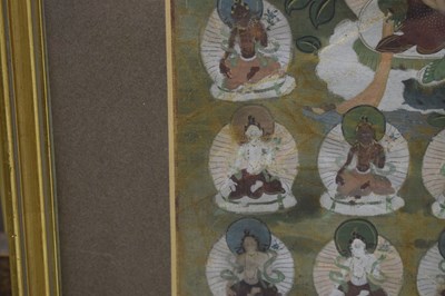 Lot Small Tibetan thangka of Green Tara
