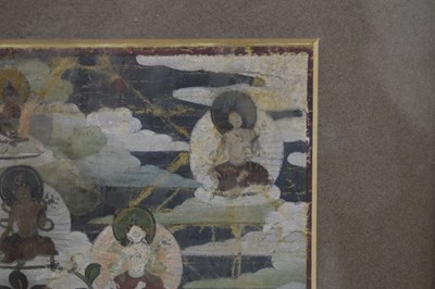 Lot Small Tibetan thangka of Green Tara