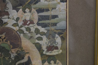 Lot Small Tibetan thangka of Green Tara