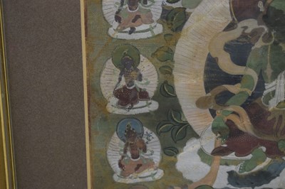 Lot Small Tibetan thangka of Green Tara