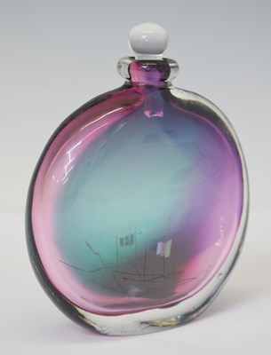 Lot 289 - Late 20th century Chris Comins studio glass scent bottle