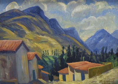 Lot 439 - 20th century - Oil on canvas - Peruvian scene