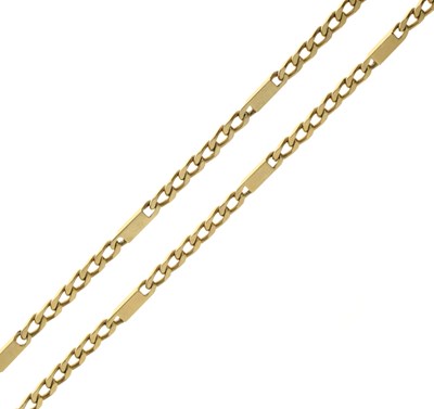 Lot 74 - Italian 9ct gold fancy curb link necklace