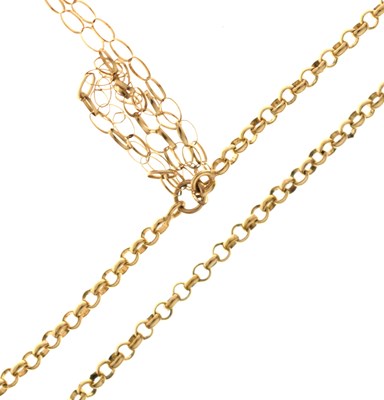 Lot 78 - Two belcher link chains