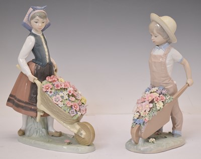 Lot 338 - Lladro - Two porcelain figures