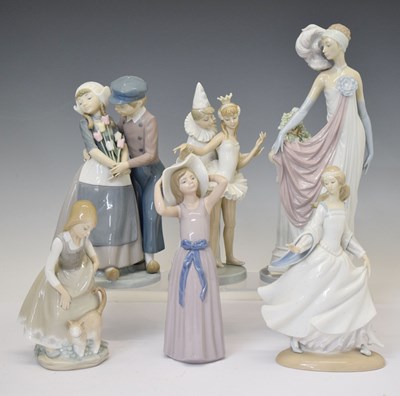 Lot 339 - Lladro - Six porcelain figures