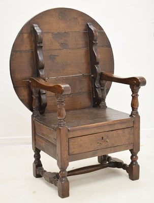 Lot 526 - Oak 'Monk's chair'