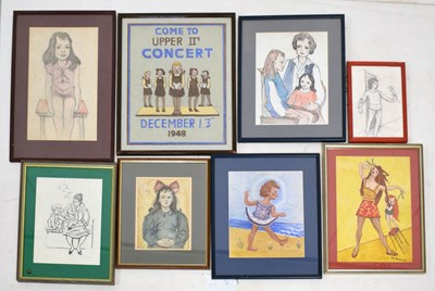 Lot (Violet) Fay Pomerance, (1912-2001) - Assorted studies of children