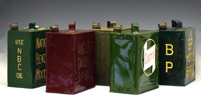 Lot 650 - Motoring Interest - Group of five vintage petrol cans