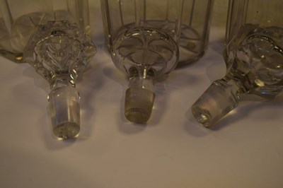 Lot 337 - Six 19th century and later assorted glass decanters