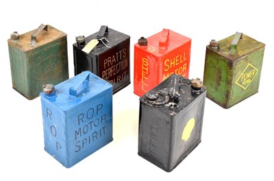 Lot 672 - Motoring Interest - Group of six vintage petrol cans