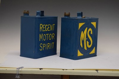 Lot 610 - Motoring Interest - Two Vintage petrol cans comprising; Munster Simms & Co, and Regent Motor Spirit
